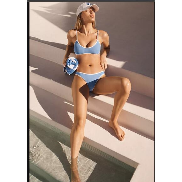 Solid & Striped Bikini Bottoms - New Large - Picture 4 of 5